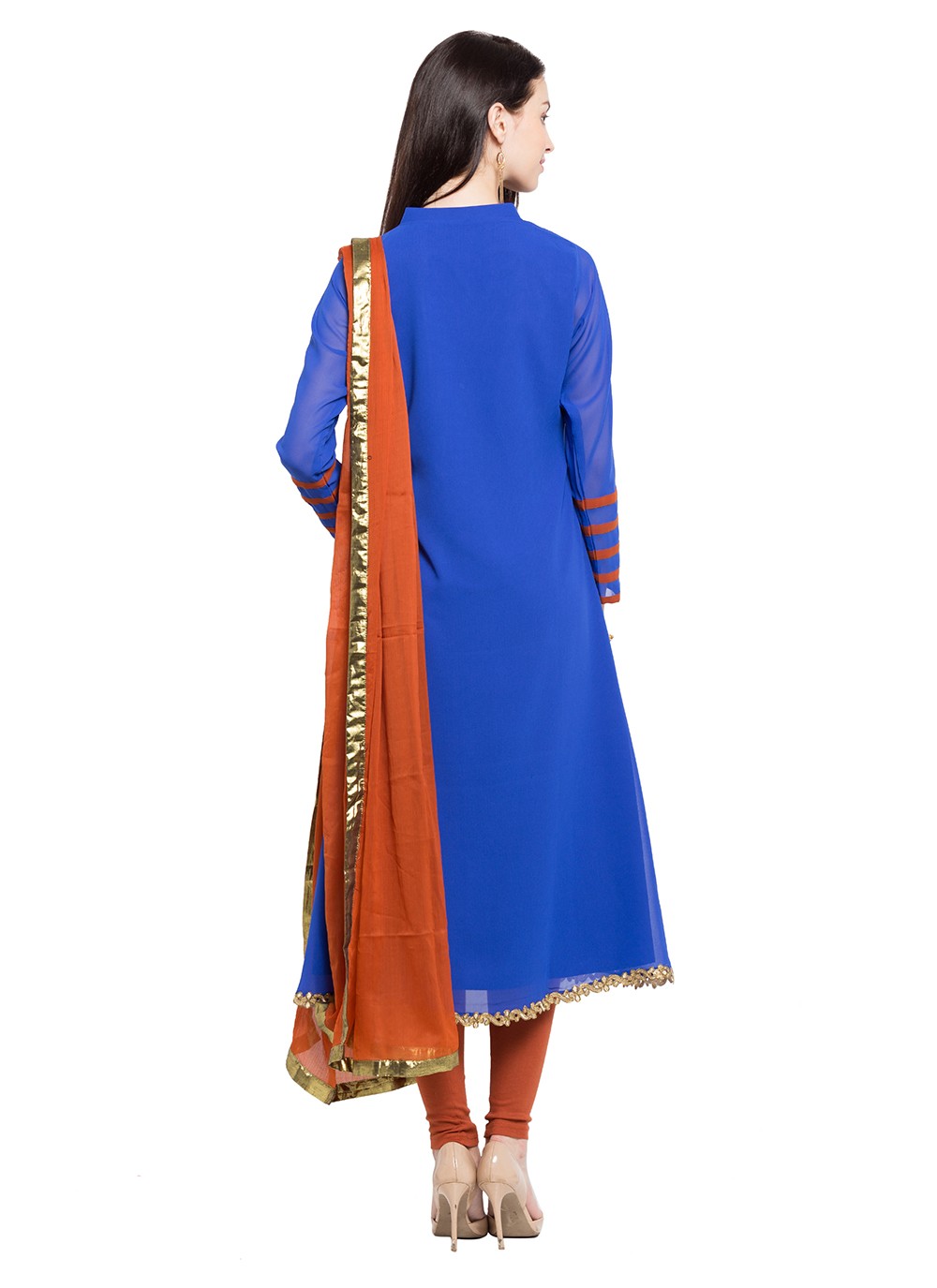 Faux Georgette Churidar Suit - T358