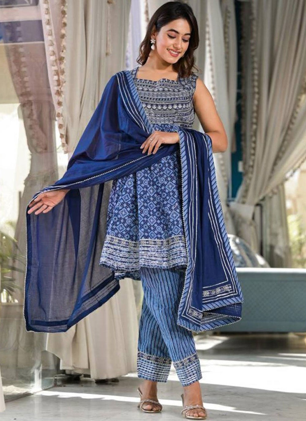 Silk Blend Salwar Suit - T2269