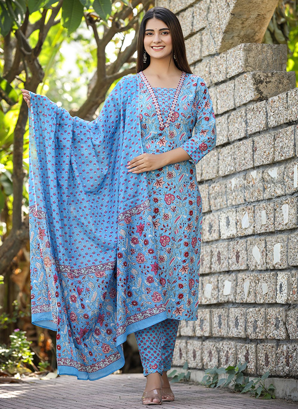 Cotton Pant Style Suit - T1851