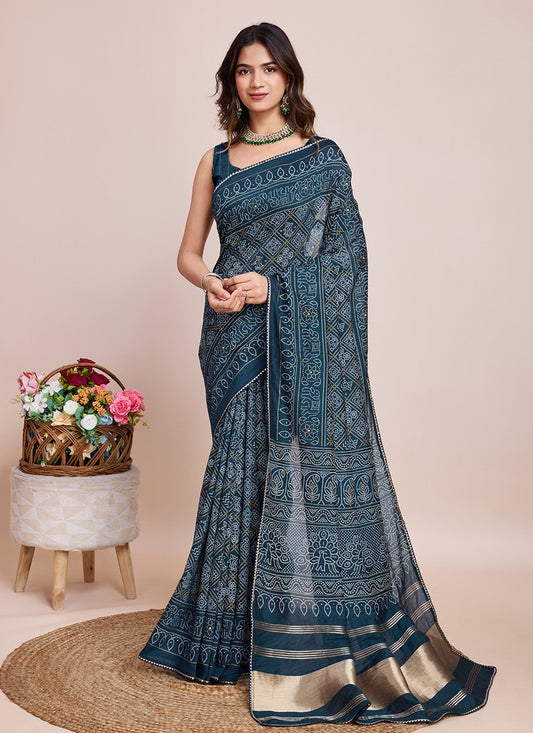 Classic Printed Cotton Silk Saree - S7900