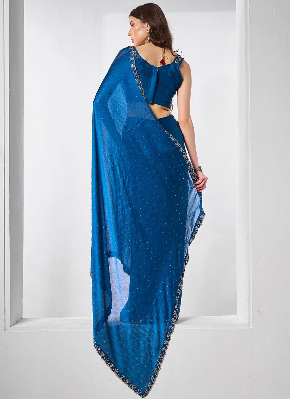 Classic Cutdana Chiffon Saree - S10563