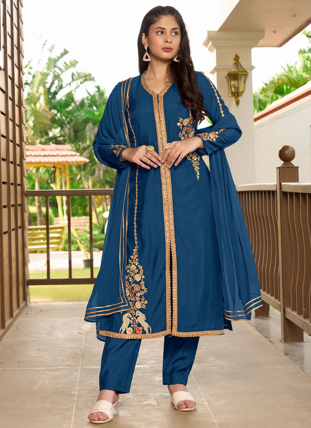 Art Silk Salwar Suit - T3711