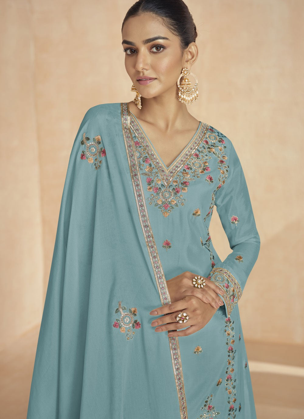 Chinon, Silk Salwar Suit - T3829