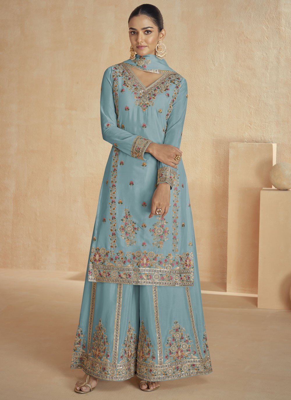 Chinon, Silk Salwar Suit - T3829