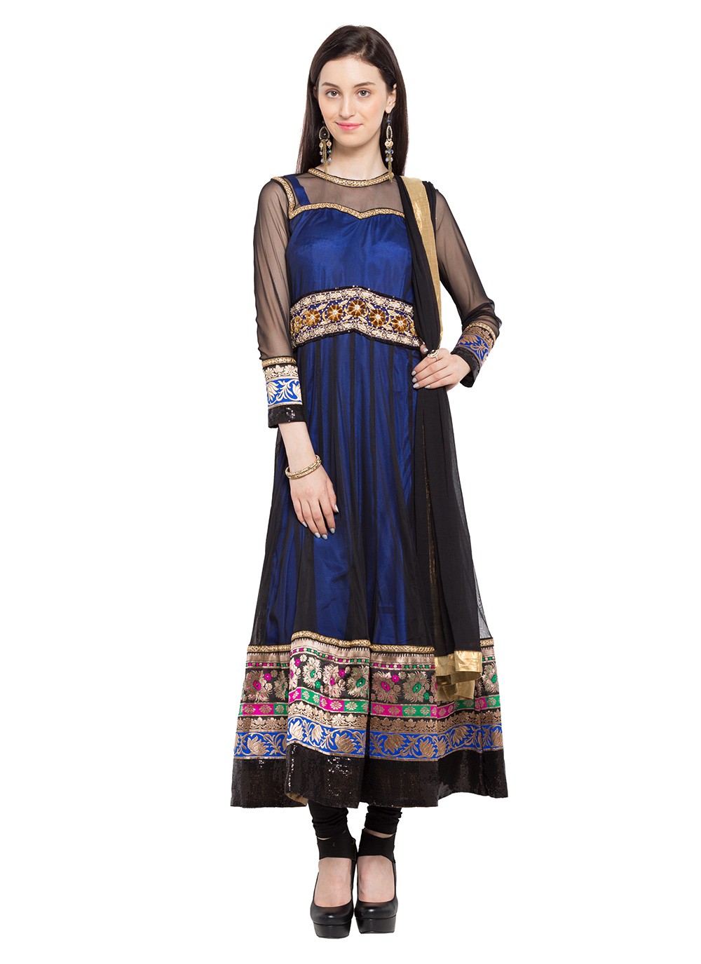 Faux Georgette Anarkali - T275