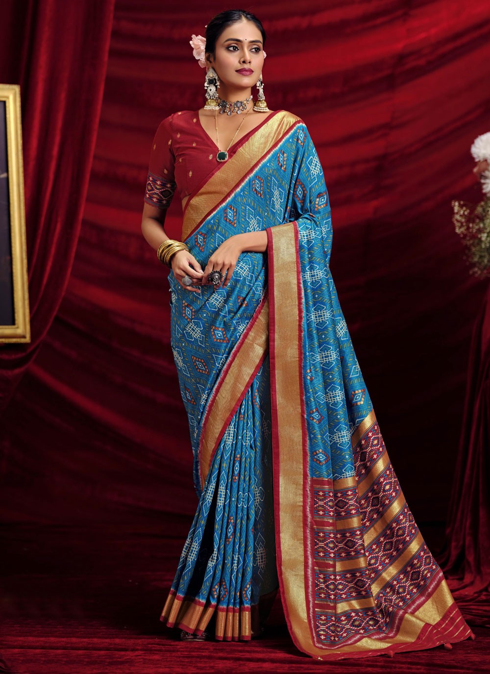 Classic Border Work Silk Saree - S9667