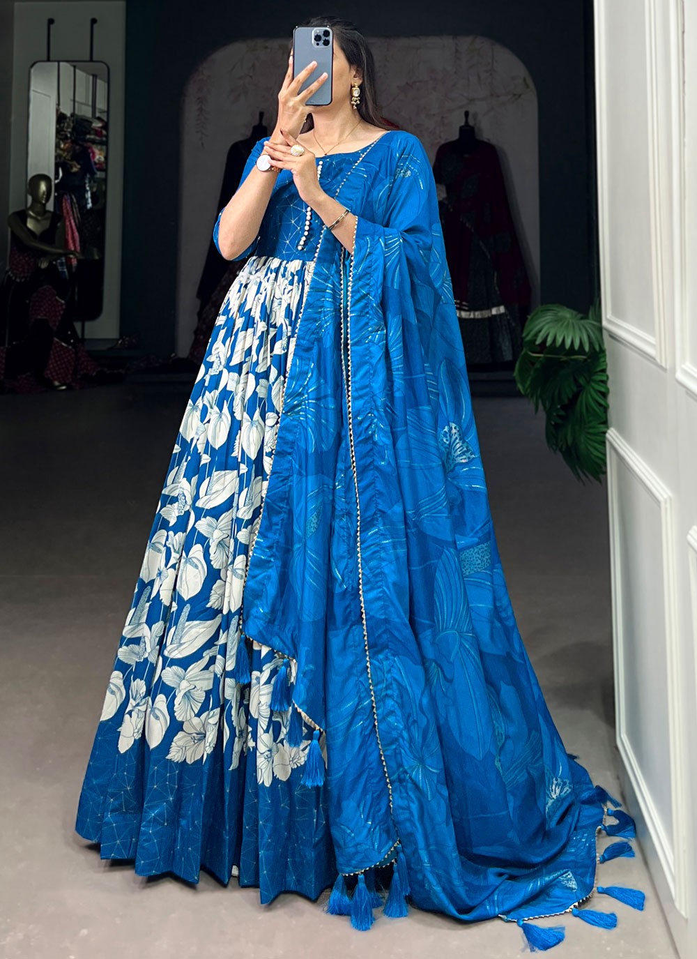 Tussar Silk Gown - G1729