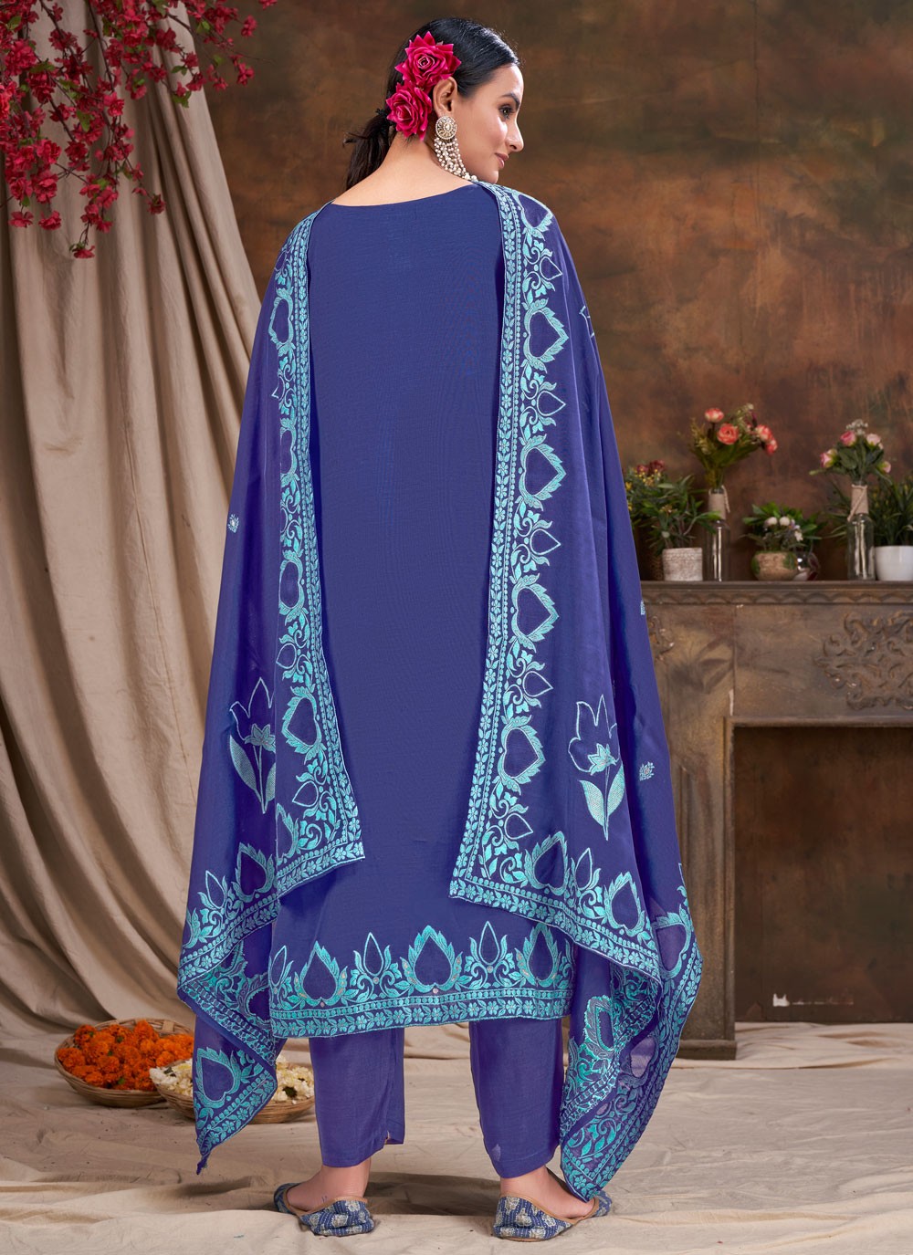 Jacquard, Viscose Salwar Suit - T2229