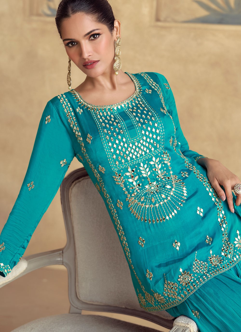 Chinon, Silk Salwar Suit - T3982