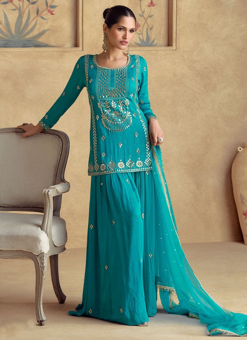 Chinon, Silk Salwar Suit - T3982