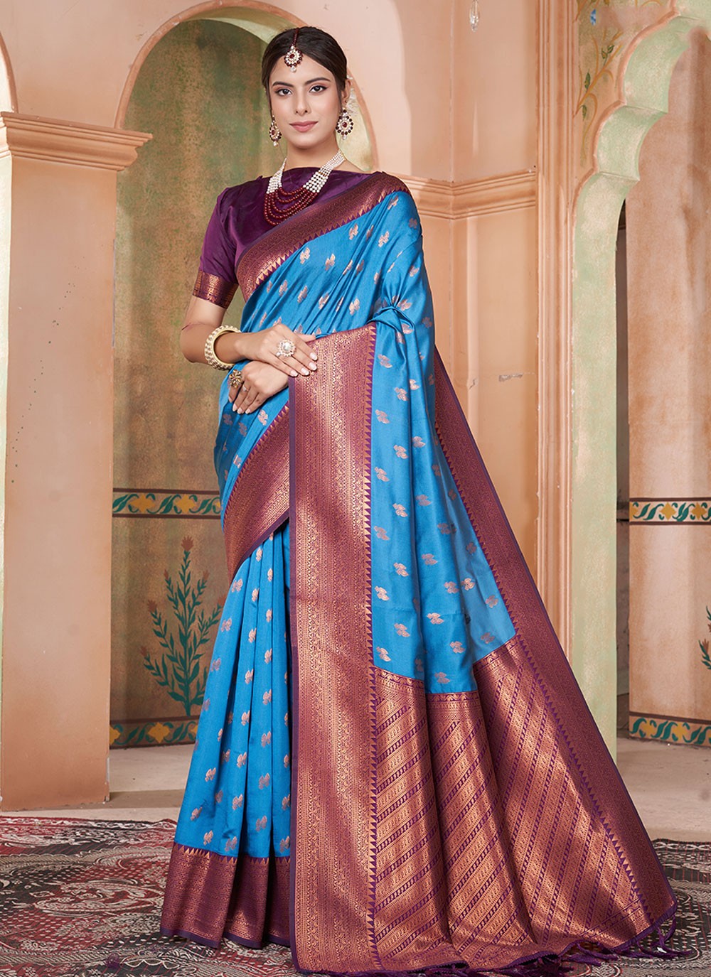 Classic Woven Kanjivaram Silk Saree - S6335