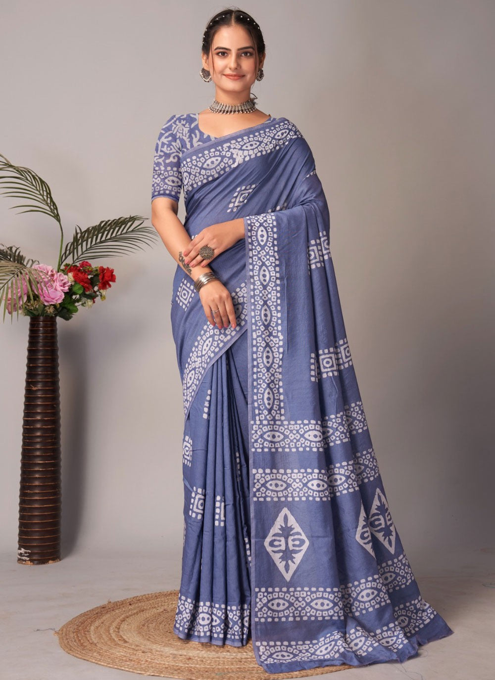 Printed Chanderi Cotton Saree - S12005