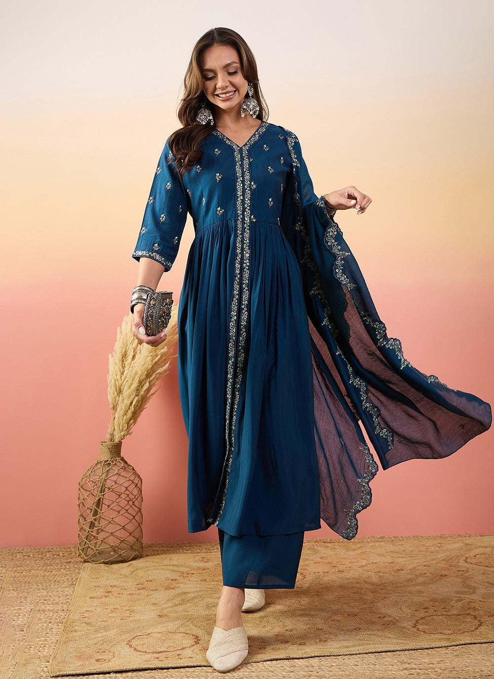 Silk Salwar Suit - T4022