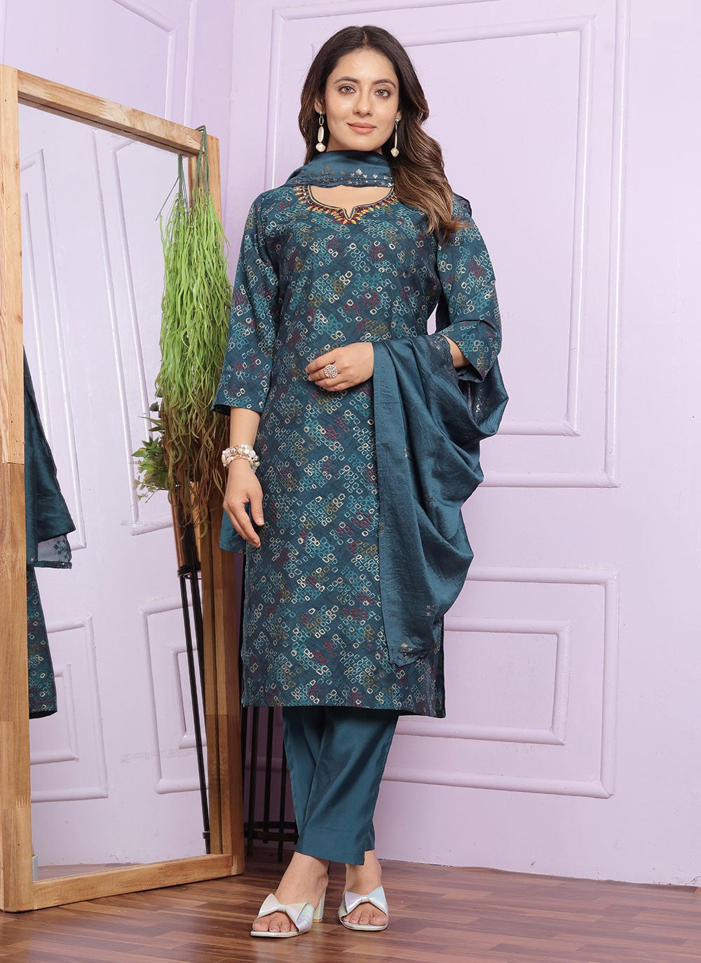 Silk Salwar Suit - T2936