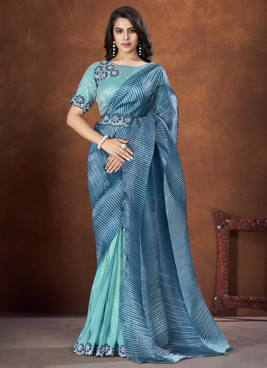 Classic Moti Banarasi Silk, Crush Saree - S5862