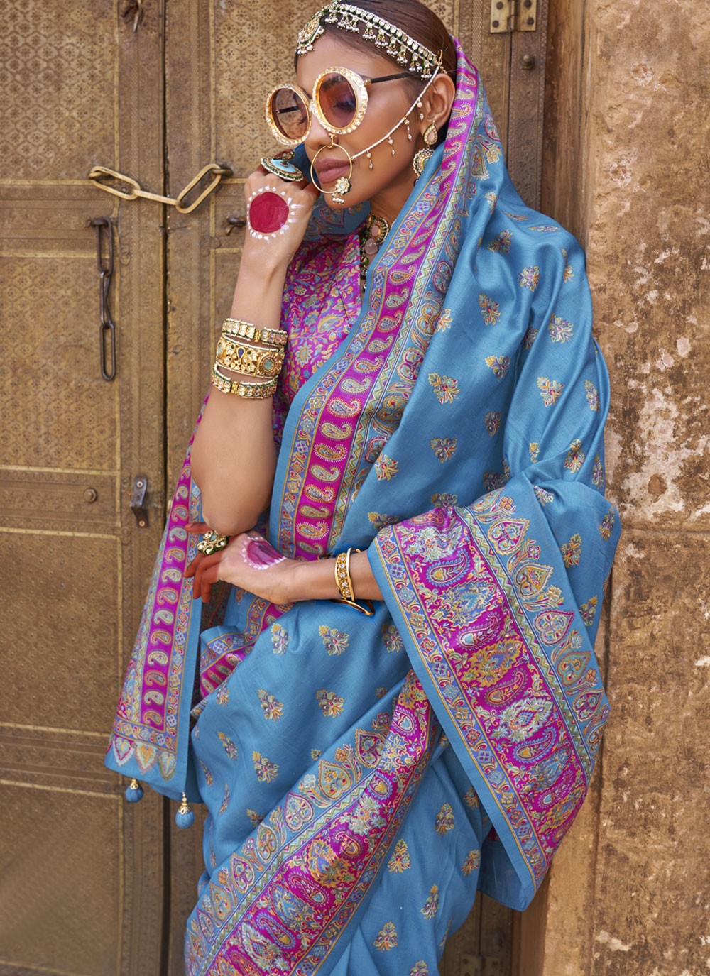 Classic Printed Silk Saree - S9610