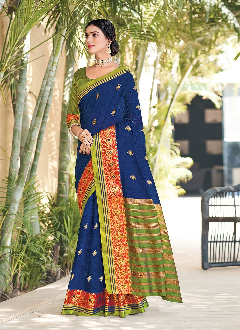 Casual Weaving Zari Cotton Saree - S1038