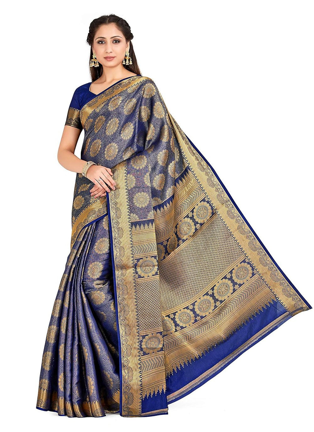 Trendy Woven Kanjivaram Silk Saree - S5008