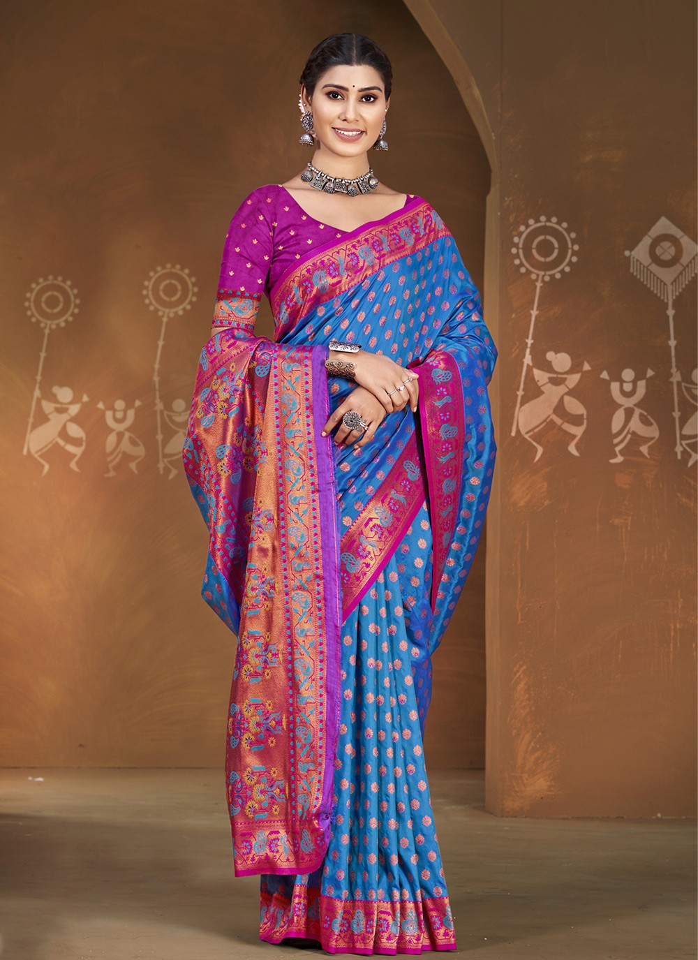 Woven Silk Saree - S12246