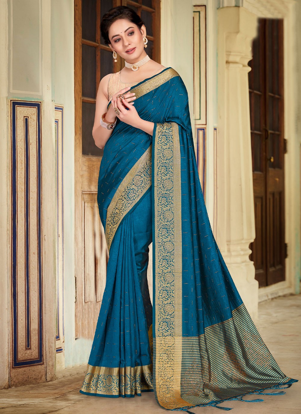 Classic Stones Chiffon Saree - S1851