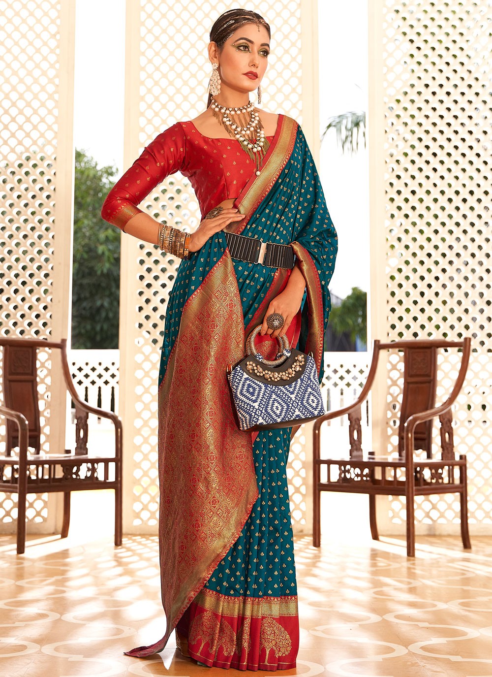 Classic Border Work Banarasi Silk Saree - S9288