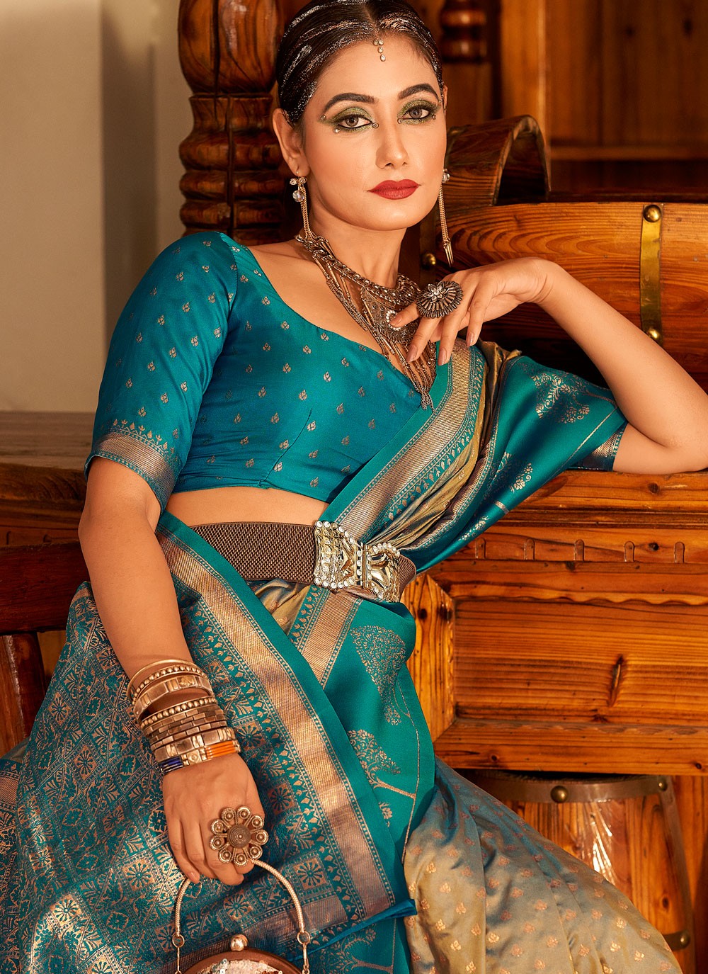 Classic Border Work Banarasi Silk Saree - S9288