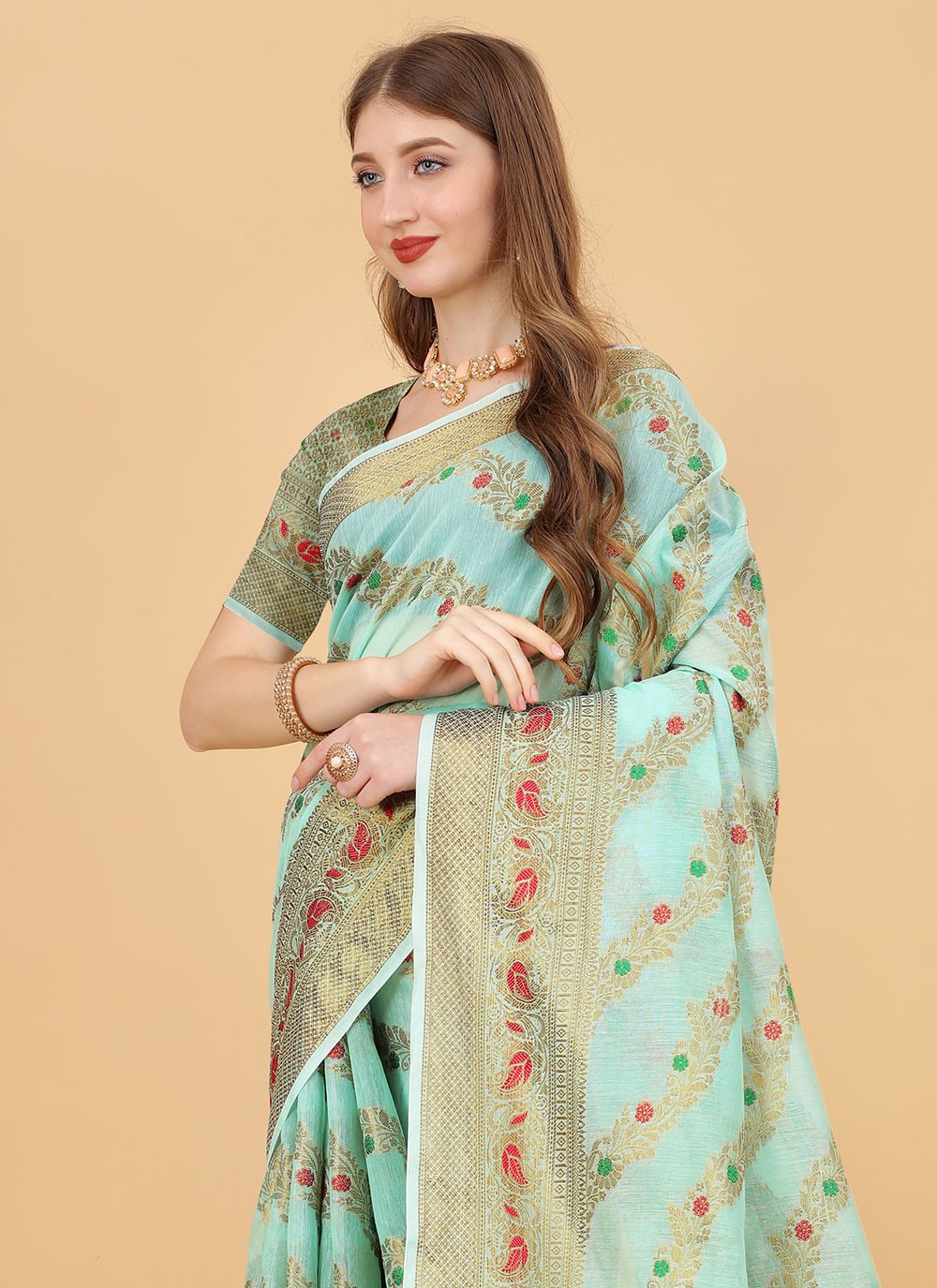 Classic Border Work Cotton Silk Saree - S1491