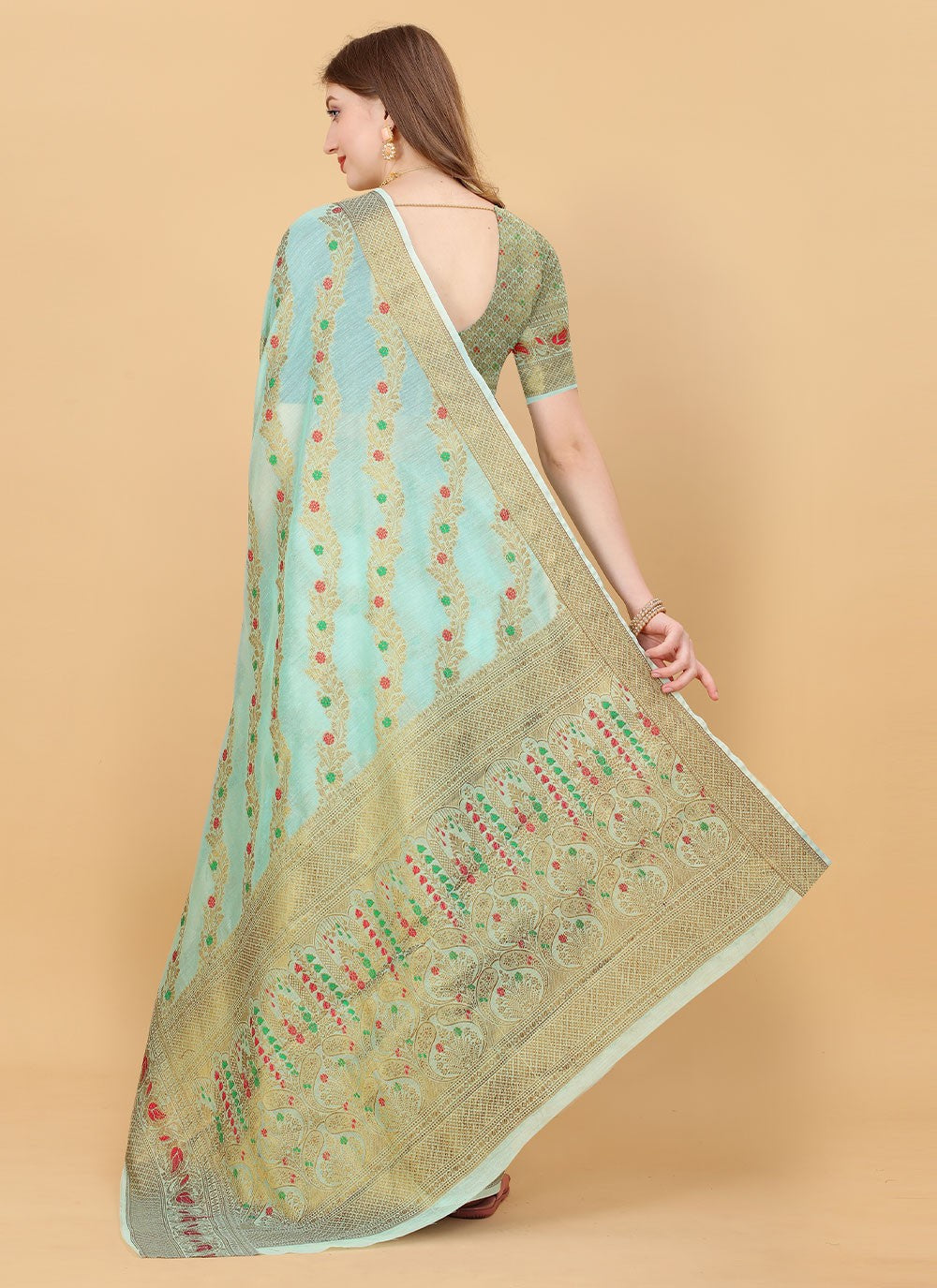 Classic Border Work Cotton Silk Saree - S1491