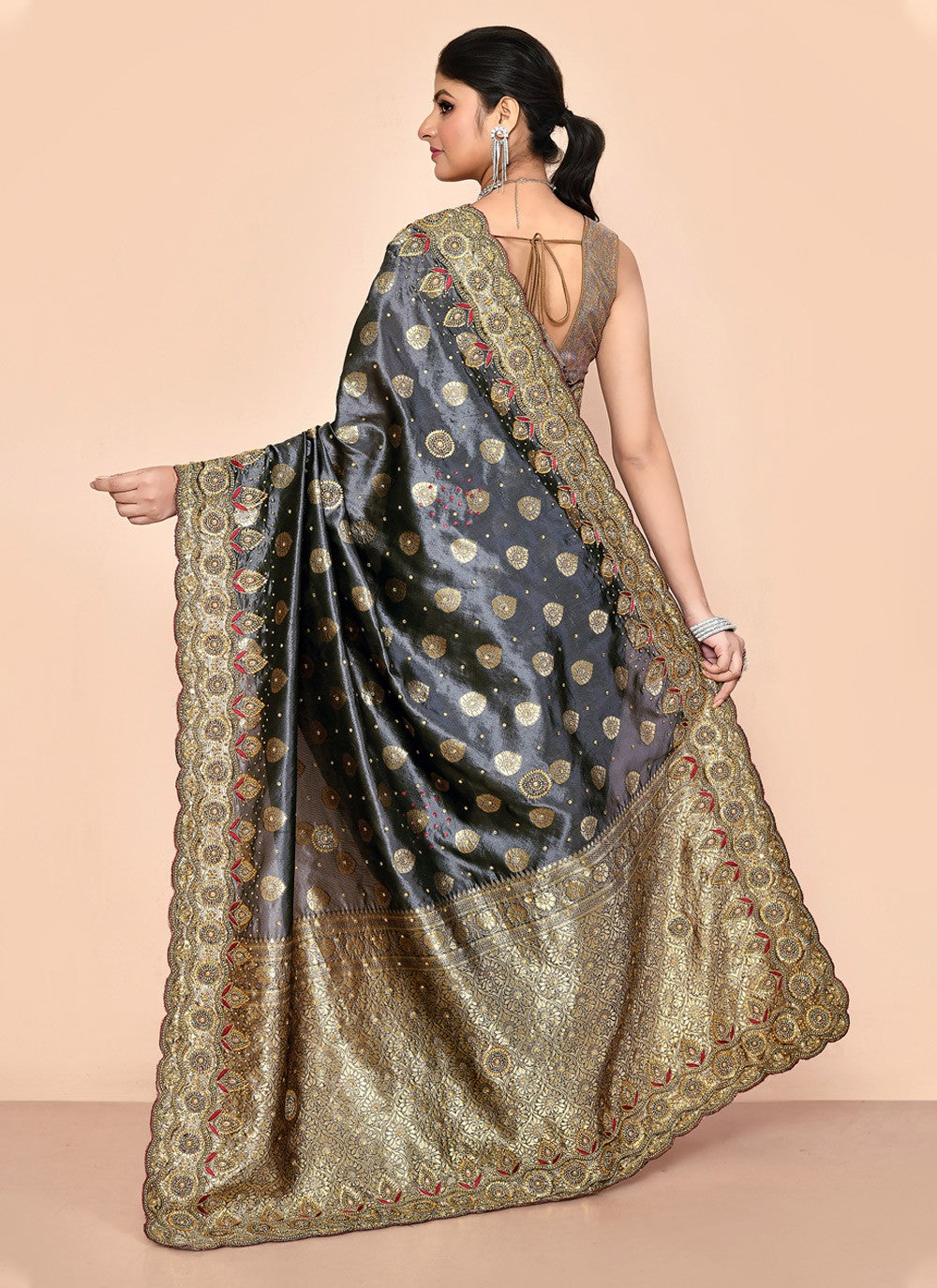 Classic Embroidered Georgette Saree - S3574