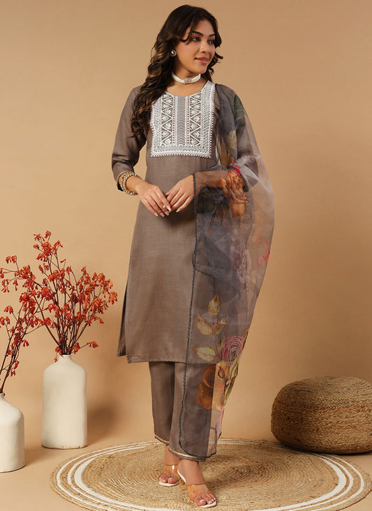 Embroidered Cotton Salwar Suit - T4621