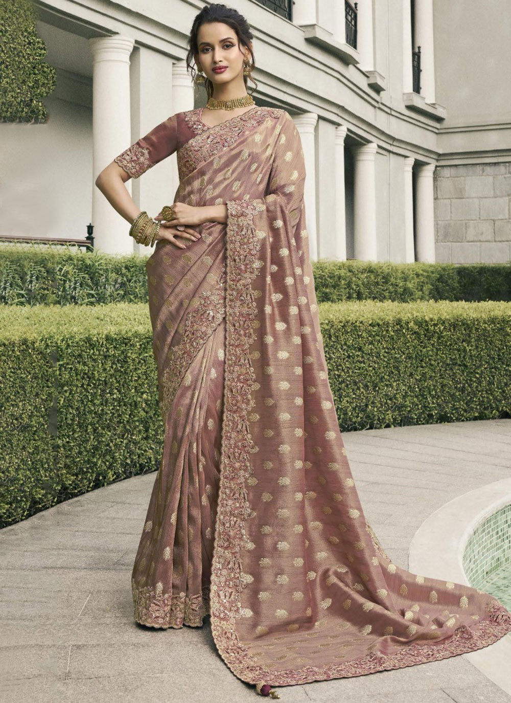 Classic Border Work Tussar Silk Saree - S9485