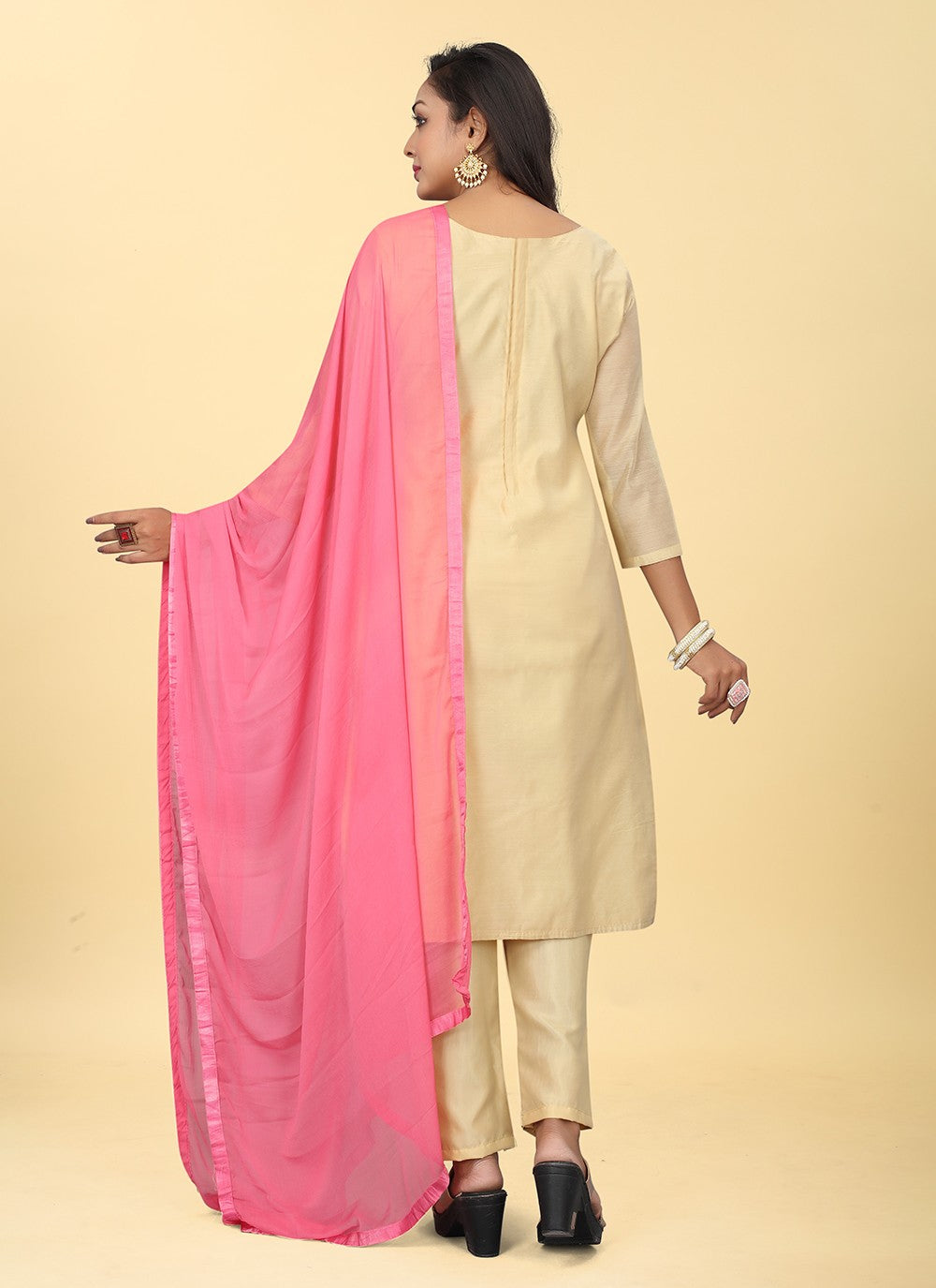 Chanderi Silk Pant Style Suit - T2484