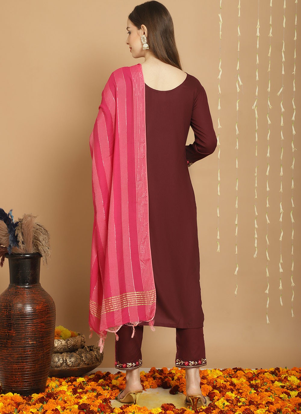 Chanderi Salwar Suit - T1781