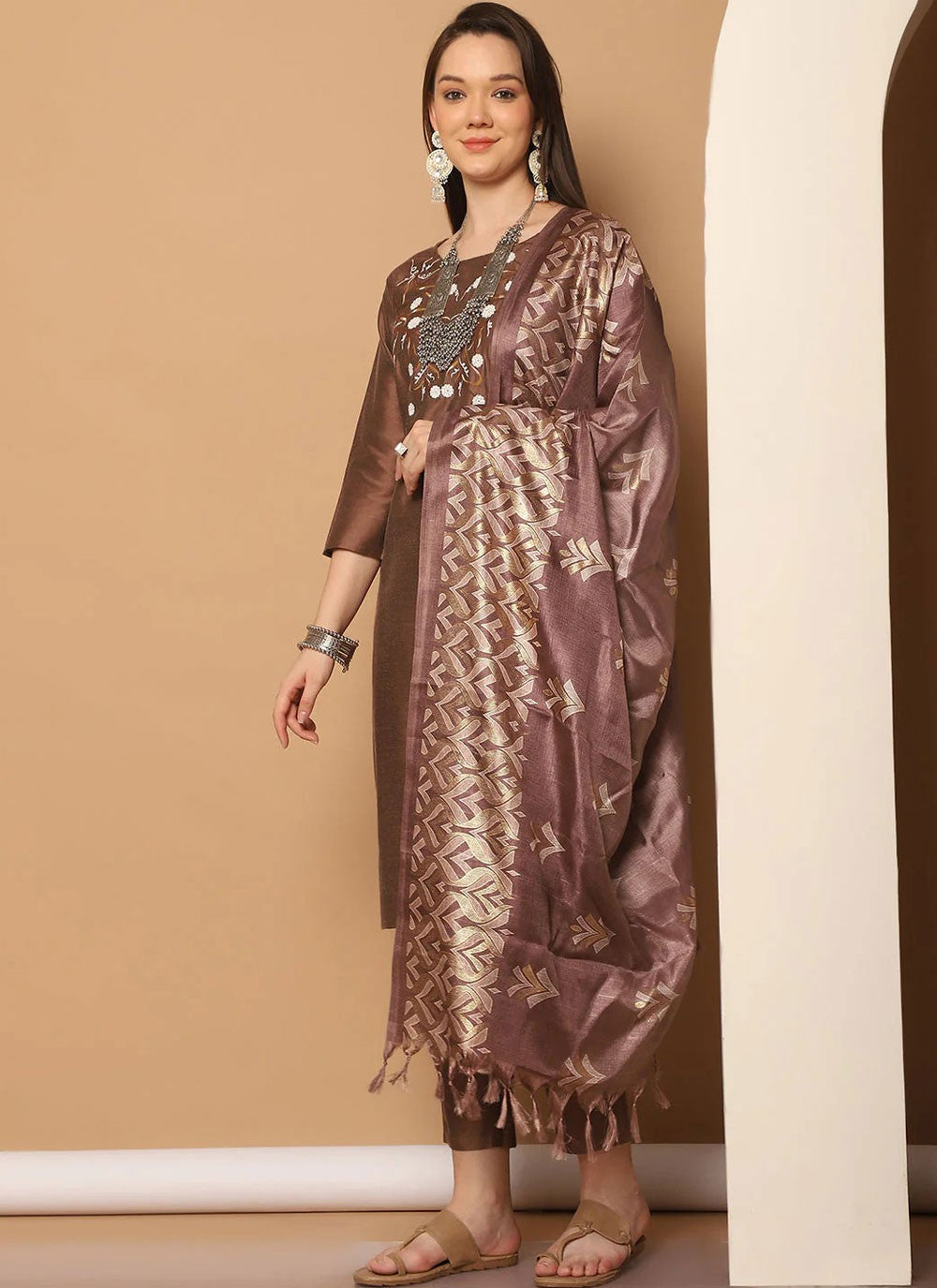 Blended Cotton Salwar Suit - T3972