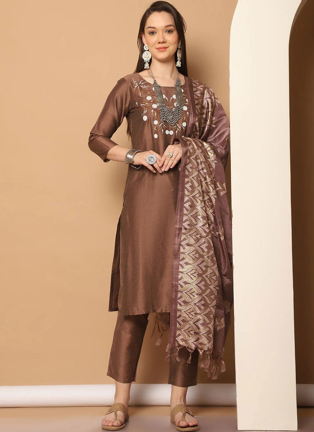 Blended Cotton Salwar Suit - T3972