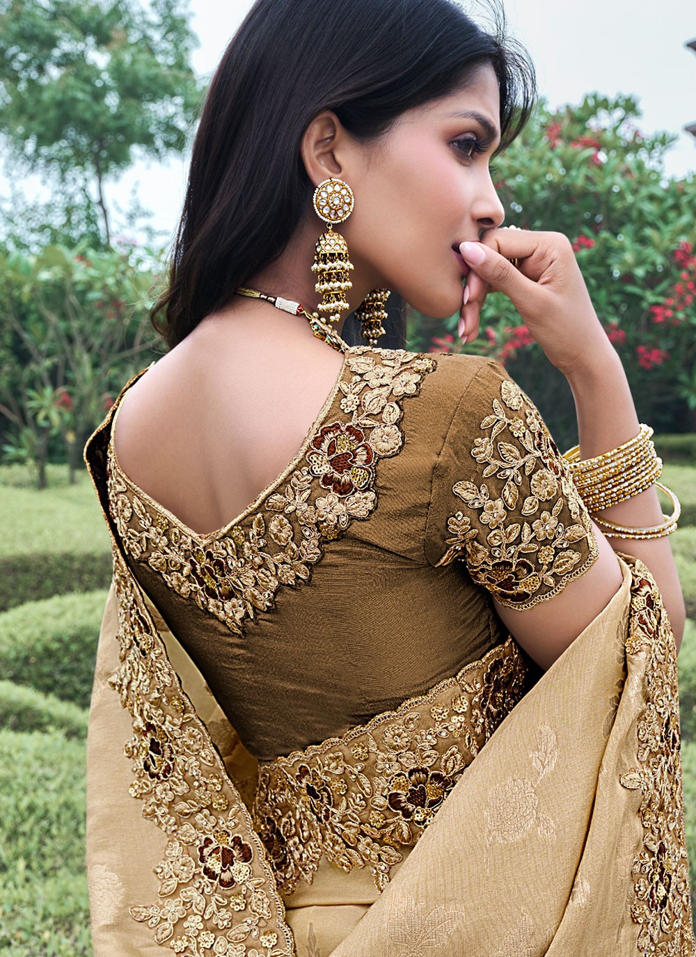 Classic Embroidered Viscose Saree - S8665