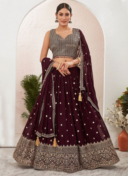 Embroidered Georgette Lehenga - L3166