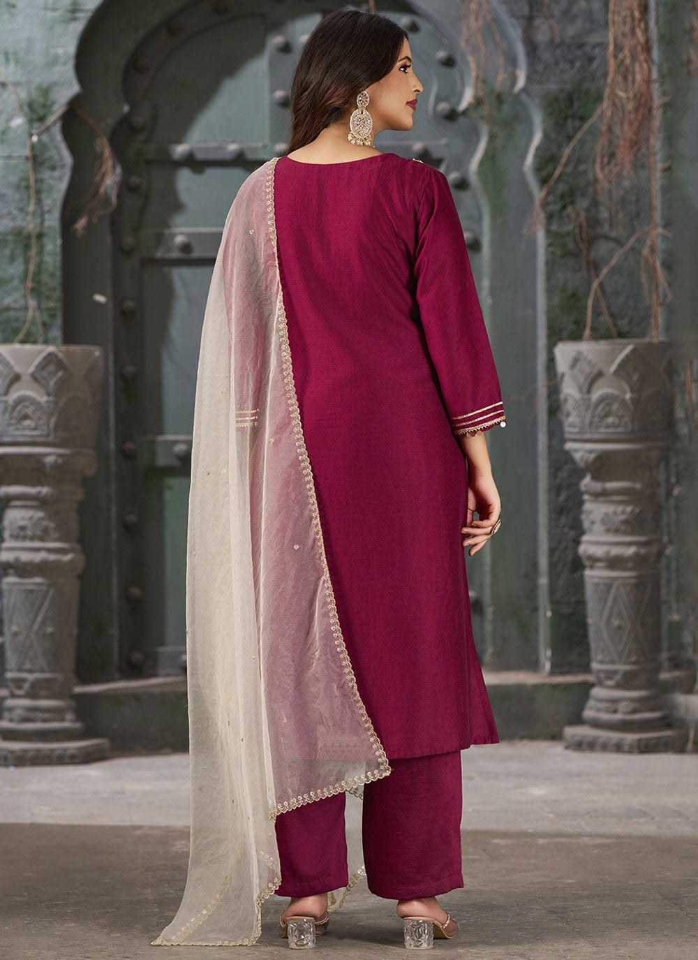 Art Silk Salwar Suit - T3579