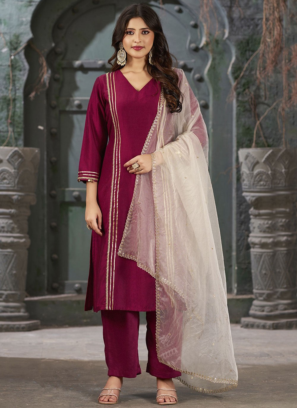 Art Silk Salwar Suit - T3579