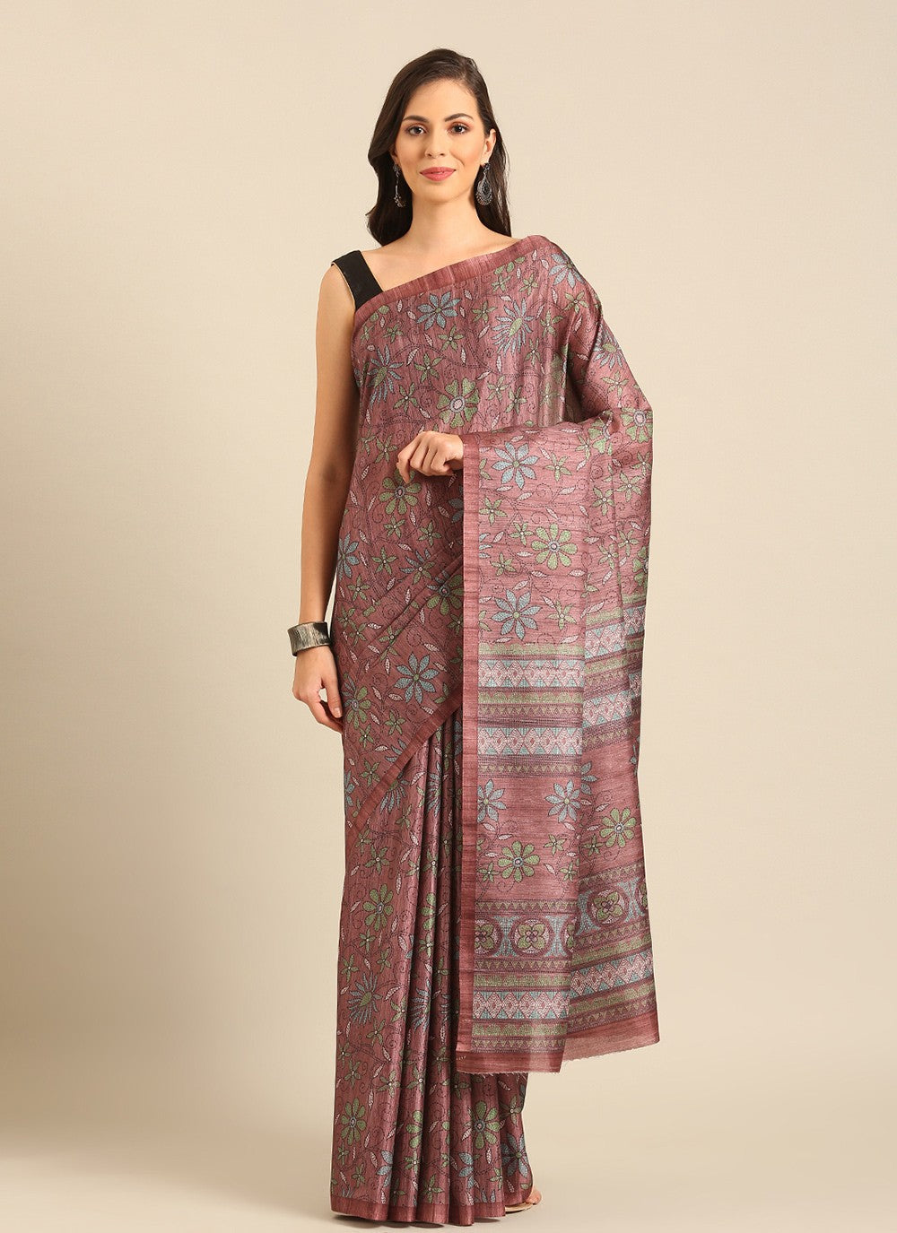 Contemporary Printed Cotton Saree - S8041