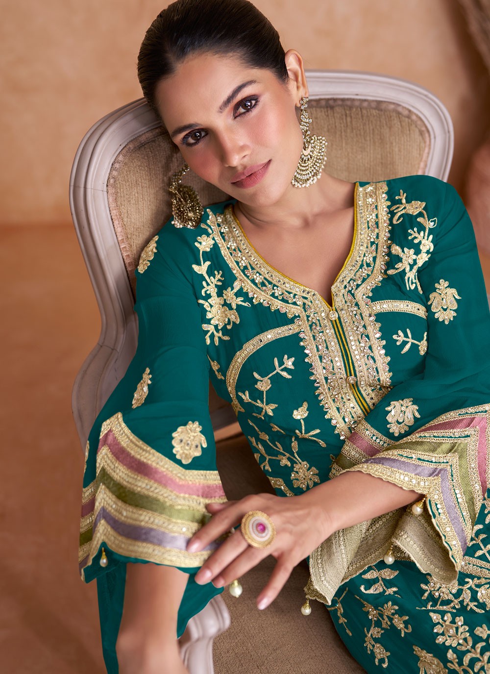 Chinon Salwar Suit - T3888