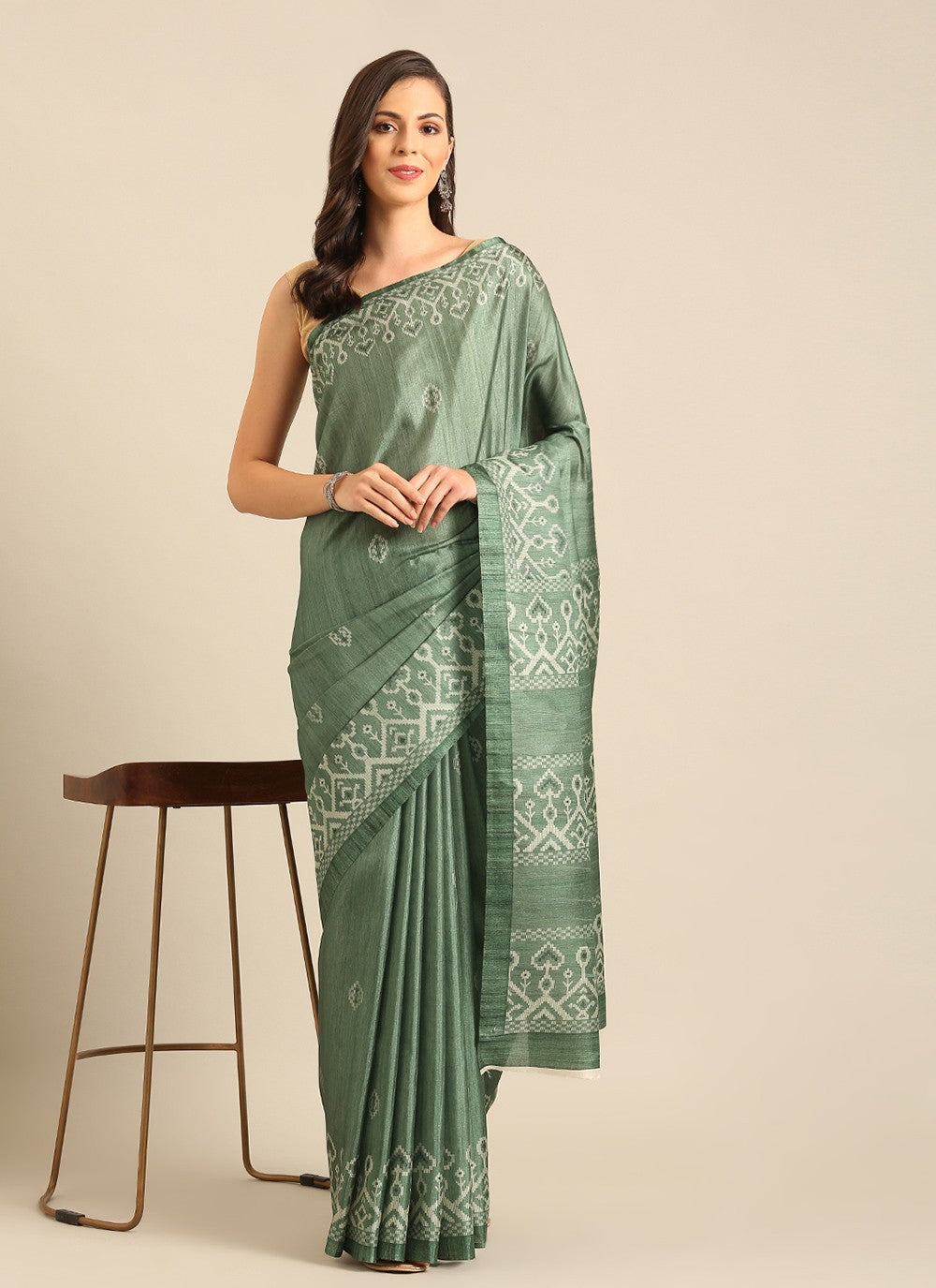 Contemporary Printed Cotton Saree - S8010