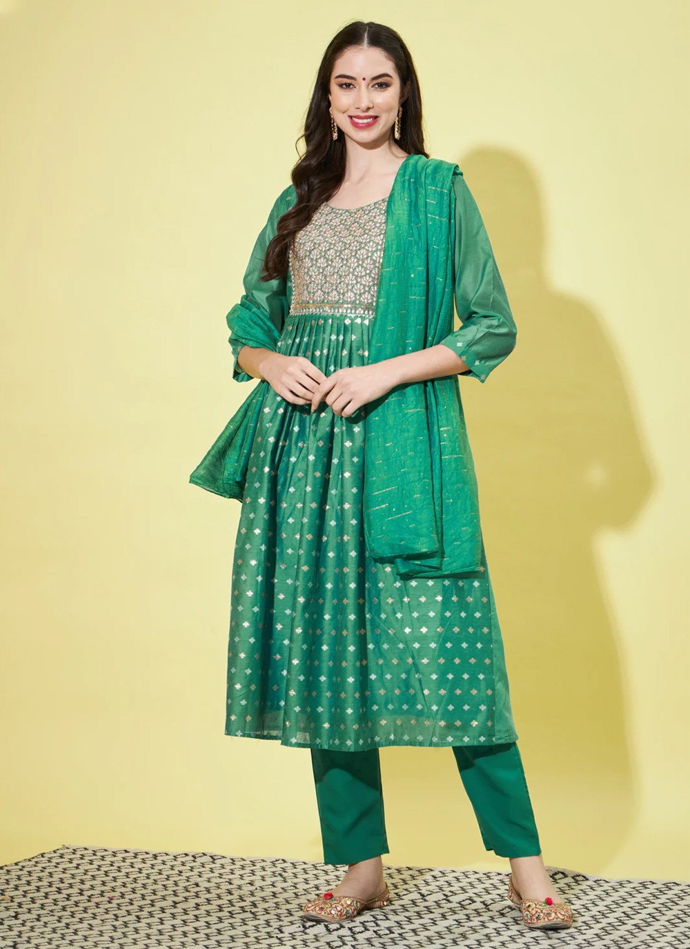 Chanderi Salwar Suit - T1260