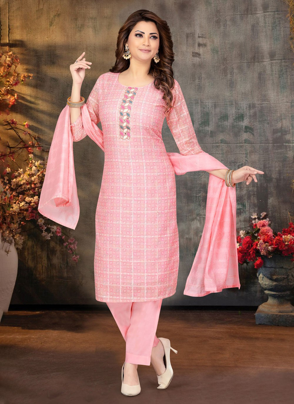 Silk Salwar Suit - T1710