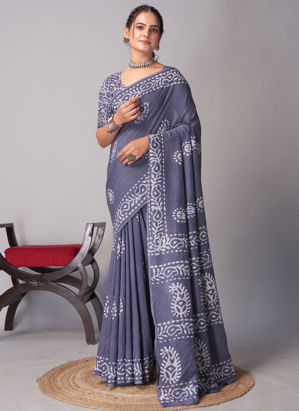 Printed Chanderi Cotton Saree - S12005