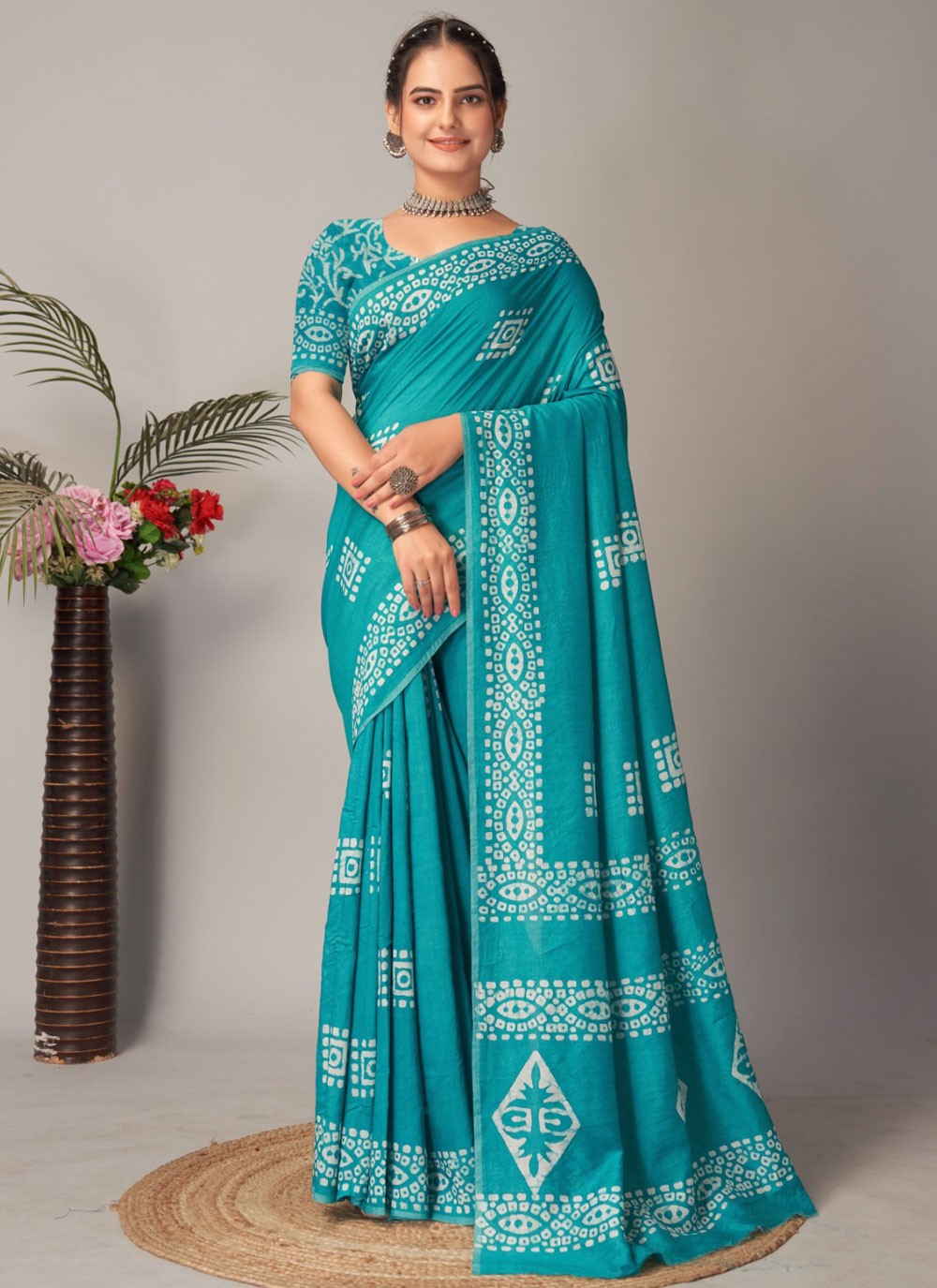 Printed Chanderi Cotton Saree - S12005