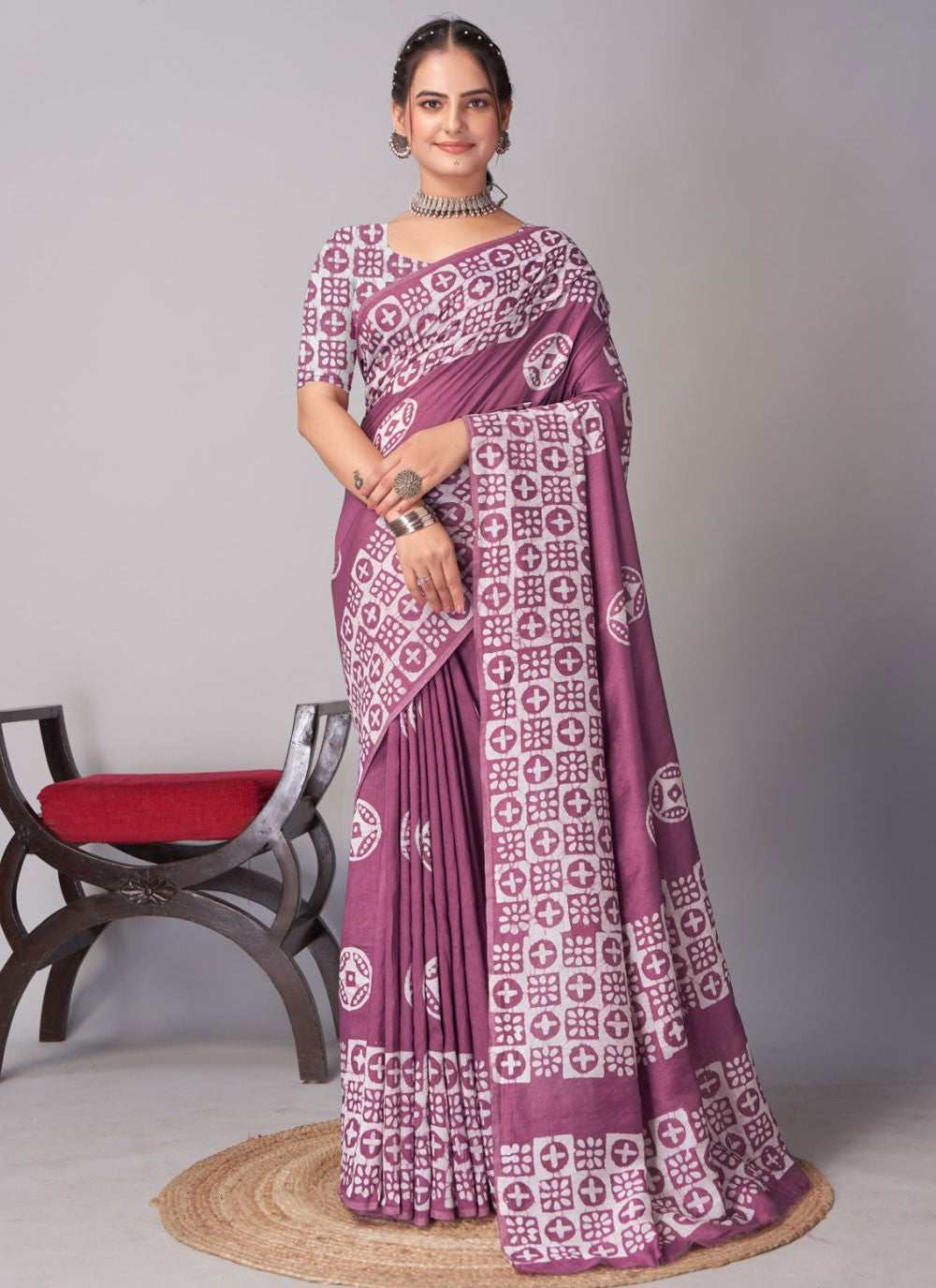 Printed Chanderi Cotton Saree - S11986