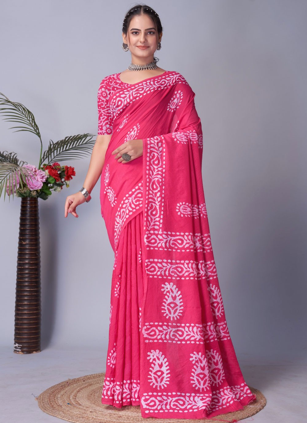 Printed Chanderi Cotton Saree - S12005