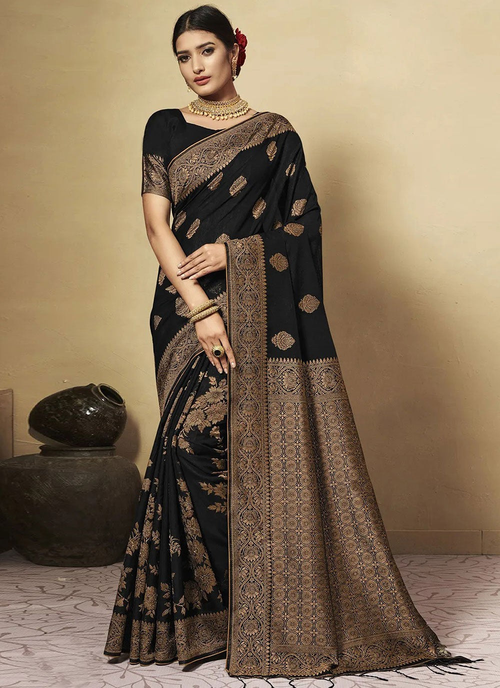 Saree Weaving Zari Chanderi Cotton Saree - S2505