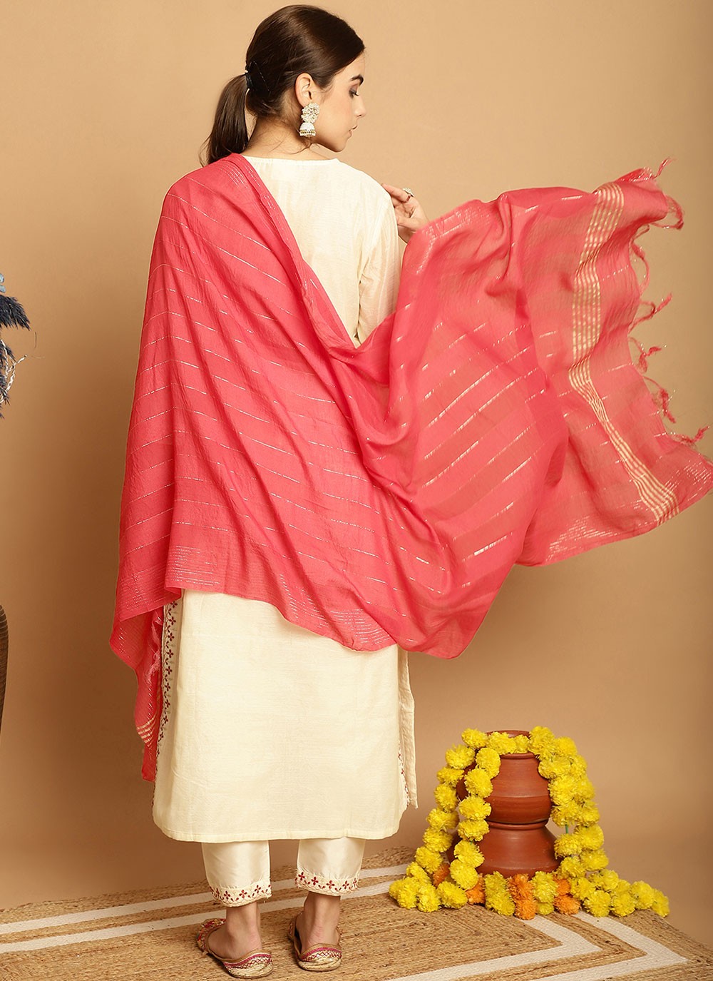 Chanderi Salwar Suit - T1898